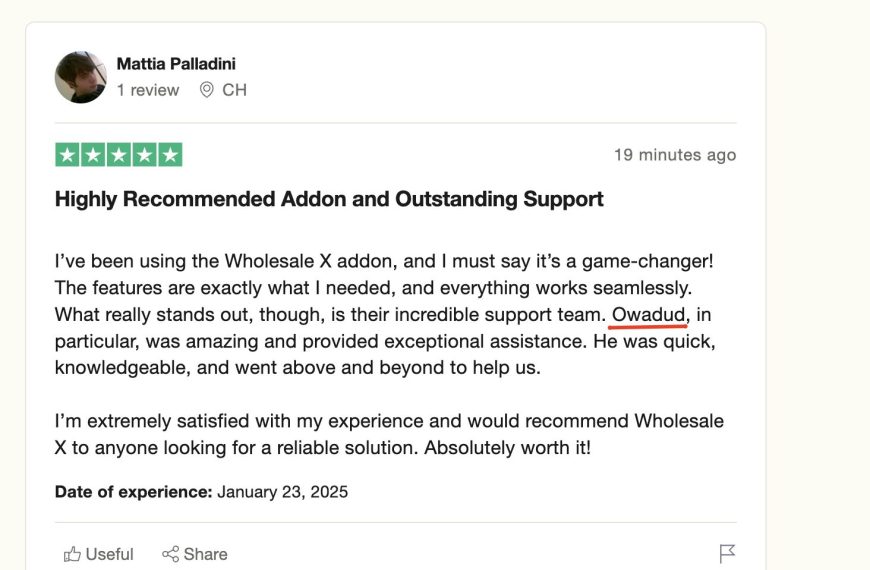 Highly Recommended Addon and Outstanding…